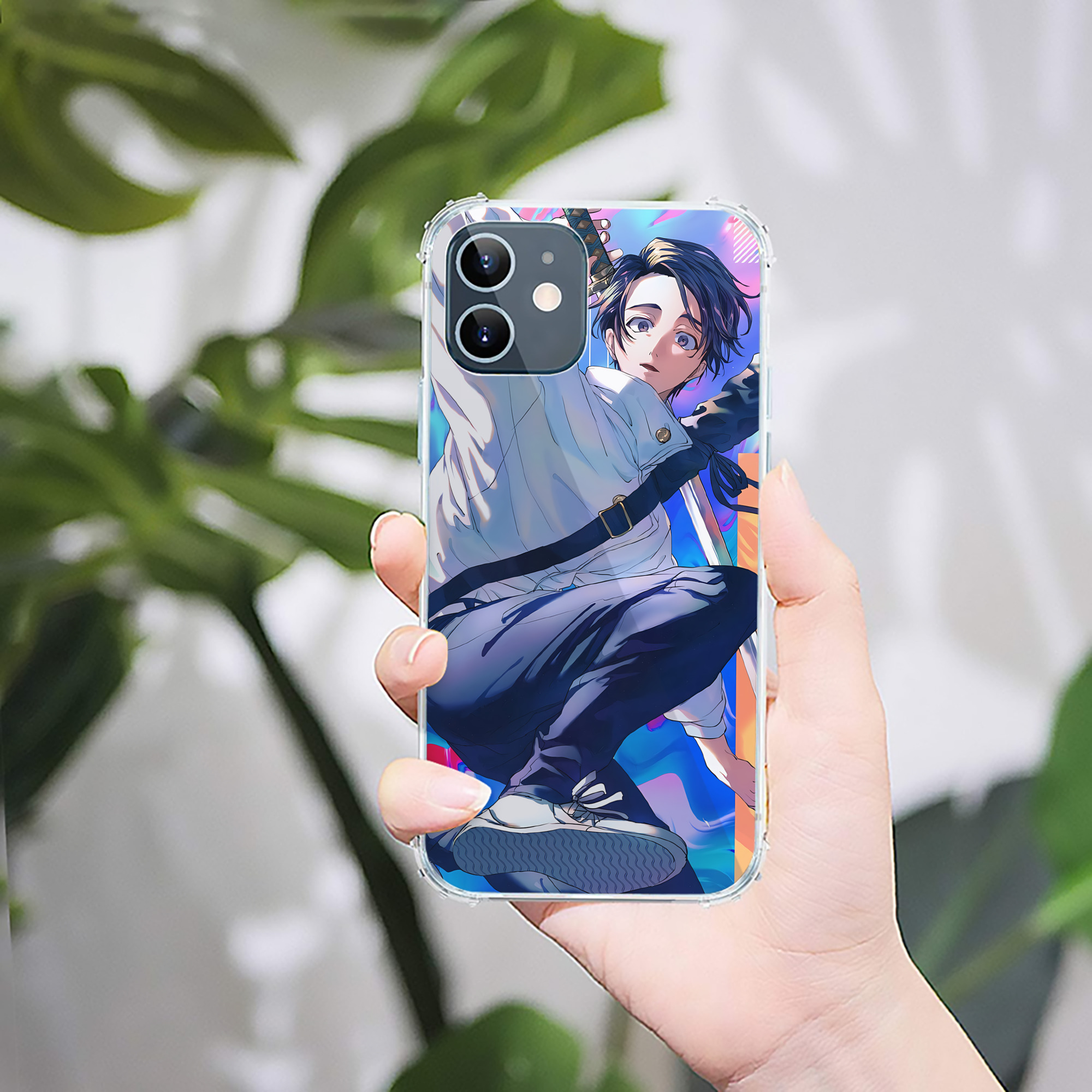 （画像用） 呪術廻戦 Jujutsu Kaisen 【iPhone 12シリーズ対応】透明スマホケース（クリアソフトケース）